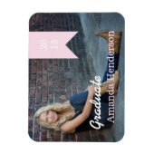 ソフトピンク卒業写真発表用磁石 マグネット (縦)