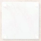 ソフトピンク大理石テクスチャ ガラスコースター (裏面)