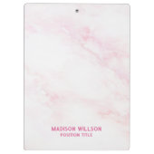 ソフトピンク大理石テクスチャ クリップボード (裏面)