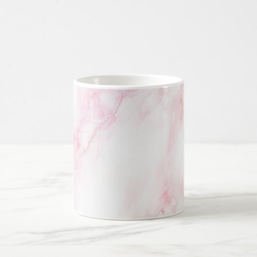 ソフトピンク大理石テクスチャ コーヒーマグカップ (中央)