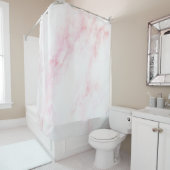 ソフトピンク大理石テクスチャ シャワーカーテン (インサイチュ)