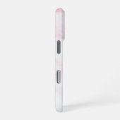 ソフトピンク大理石テクスチャ iPhoneケース (右側面)