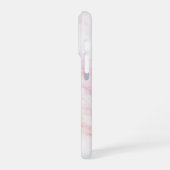 ソフトピンク大理石テクスチャ iPhoneケース (左側面)