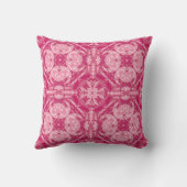 ソフトピンク抽象芸術フローラマンダラパターン クッション (裏面)