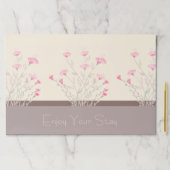 ソフトピンク梅及びクリーム花紙ランチョンマット ペーパーパッド (インサイチュ)