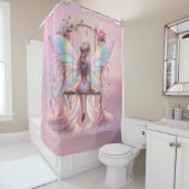 ソフトピンク牡丹スイングフェアリープリンセス女子 シャワーカーテン (インサイチュ)