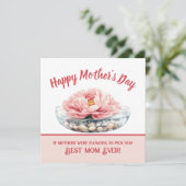 ソフトピンク牡丹マザーズデイカード カード (スタンド正面)