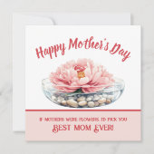 ソフトピンク牡丹マザーズデイカード カード (正面)