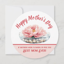 ソフトピンク牡丹マザーズデイラウンド カード