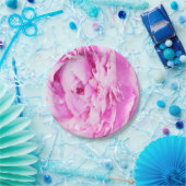 ソフトピンク牡丹紙プレート ペーパープレート (パーティー)