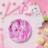 ソフトピンク牡丹紙プレート ペーパープレート (パーティー)