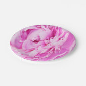 ソフトピンク牡丹紙プレート ペーパープレート (アングル)