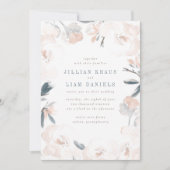 ソフトピンク牡丹結婚式招待状 招待状 (正面)
