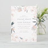 ソフトピンク牡丹結婚式招待状 招待状 (スタンド正面)