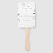 ソフトピンク牡丹結婚式 プログラム ハンドファン (正面)