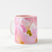 「ソフトピンク牡丹TWO-TONE MUG」 2音色コーヒーMU ツートーンマグカップ (正面左)