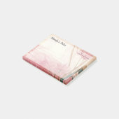 ソフトピンク繊細なフローラトレンディー4" x 3" ポストイット (アングル)