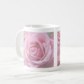 ソフトピンク色あせたバラマグ コーヒーマグカップ (正面左)