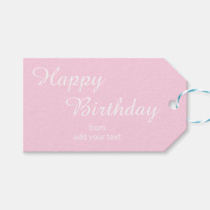 ソフトピンク誕生日ギフトラベル ギフトタグ
