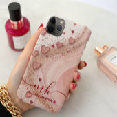 ソフトピンク金ゴールドグリッターハート Case-Mate iPhoneケース
