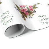 ソフトピンク開花カスタムラッピング紙 ラッピングペーパー (ロールコーナー)