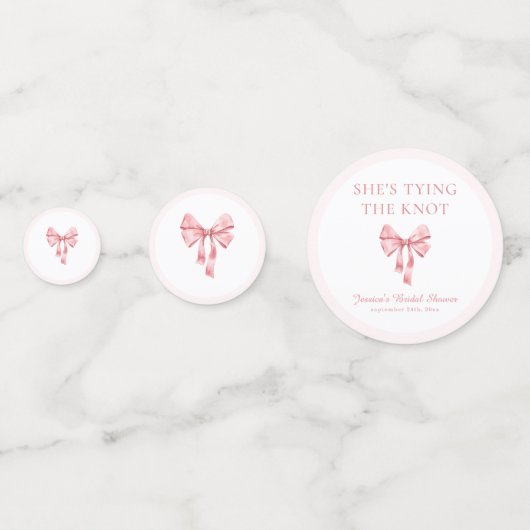 ソフトピンク コケッティ シャワーのお知らせ コンフェッティ (正面)