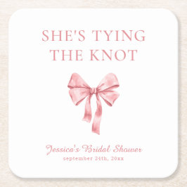 ソフトピンク コケッティ シャワーのお知らせ スクエアペーパーコースター