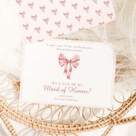 ソフトピンク コケット リボン 結婚しますか? 招待状