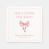 ソフトピンク コケティ シャワーのお知らせ スタンダードカクテルナプキン (正面)