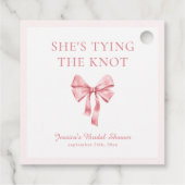 ソフトピンク コケティ シャワーのお知らせ フェイバータグ (裏面)