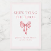 ソフトピンク コケティ シャワーのお知らせ ワインラベル (シングルラベル)