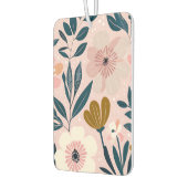 ソフトピンク&ティール（緑がかった色）フェミニンフローラエアーフレッシュ カーエアーフレッシュナー (左)