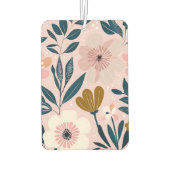 ソフトピンク&ティール（緑がかった色）フェミニンフローラエアーフレッシュ カーエアーフレッシュナー (裏面)