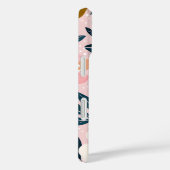 ソフトピンク&ティール（緑がかった色）フェミニンフローラ電話ケース Case-Mate iPhoneケース (裏面 / 右)