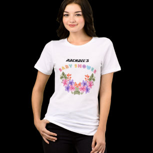 ソフトピンク フラワーガール ベビーシャワー トライブレンドTシャツ