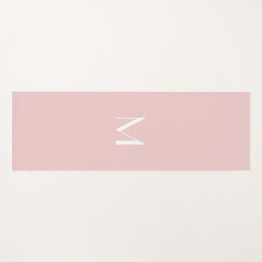 ソフトピンク – モノグラムの追加 ヨガマット (正面(横))