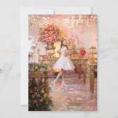 ソフトピンクSweet sixteen16誕生日写真 招待状 (裏面)