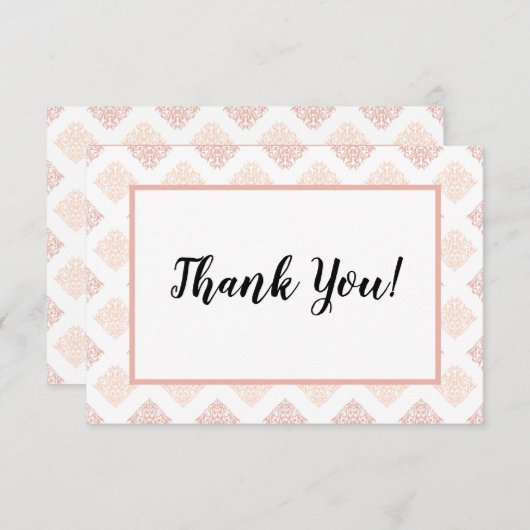 ソフトピーシー赤面ダマスク サンキューカード (正面/裏面)
