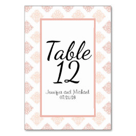 ソフトピーシー赤面ダマスク テーブルナンバー