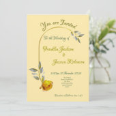 ソフトピースエレガントバラバターバラ&金ゴールド結婚ズ 招待状 (スタンド正面)