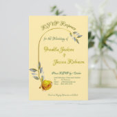 ソフトピースエレガントバラバター黄色オ結婚バル 出欠カード (スタンド正面)