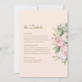 ソフトピーチと赤面フローラ結婚の詳細カード 招待状 (正面)