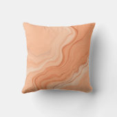 ソフトピーチの流れるシェイプ抽象芸術 クッション (裏面)