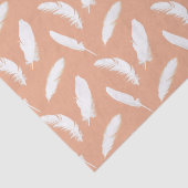ソフトピーチの白い羽プリント 薄葉紙 (詳細)