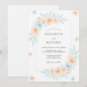 ソフトピーチアクアペオニーの結婚式 招待状 (正面/裏面)