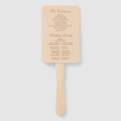 ソフトピーチエレガントスクリプト結婚式 プログラム ハンドファン (裏面)