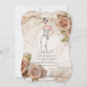 ソフトピーチカラーバラブライダルシャワー 招待状 (裏面)