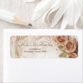 ソフトピーチカラーバラ差出人住所 ラベル (インサイチュ)