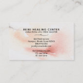 *~*ソフトピーチサーモンパステルブラックグリッター霊気 名刺 (裏面)