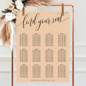ソフトピーチシンプルの結婚座席表 ポスター